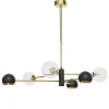 Jupiter Deckenleuchte Modern in Gold Schwarz G9 GU10 94 cm lang< Deckenleuchten|Bürolampen