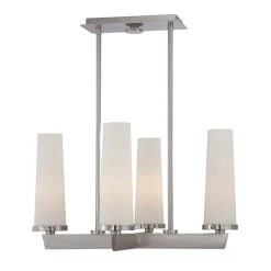 Elstead Deckenleuchte Modern in Nickel Weiß Höhe verstellbar< Deckenleuchten|Moderne Lampen