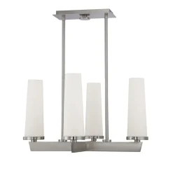 Elstead Deckenleuchte Modern in Nickel Weiß Höhe verstellbar< Deckenleuchten|Moderne Lampen