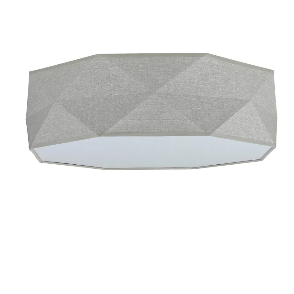 TK Lighting Deckenleuchte Modern Leinen 52 cm breit 4x E27 wohnlich< Moderne Lampen|Wohnzimmerlampen