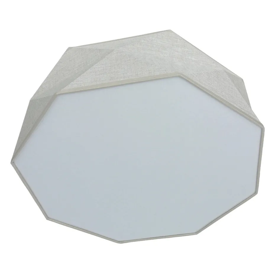 TK Lighting Deckenleuchte Modern Leinen 52 cm breit 4x E27 wohnlich< Moderne Lampen|Wohnzimmerlampen