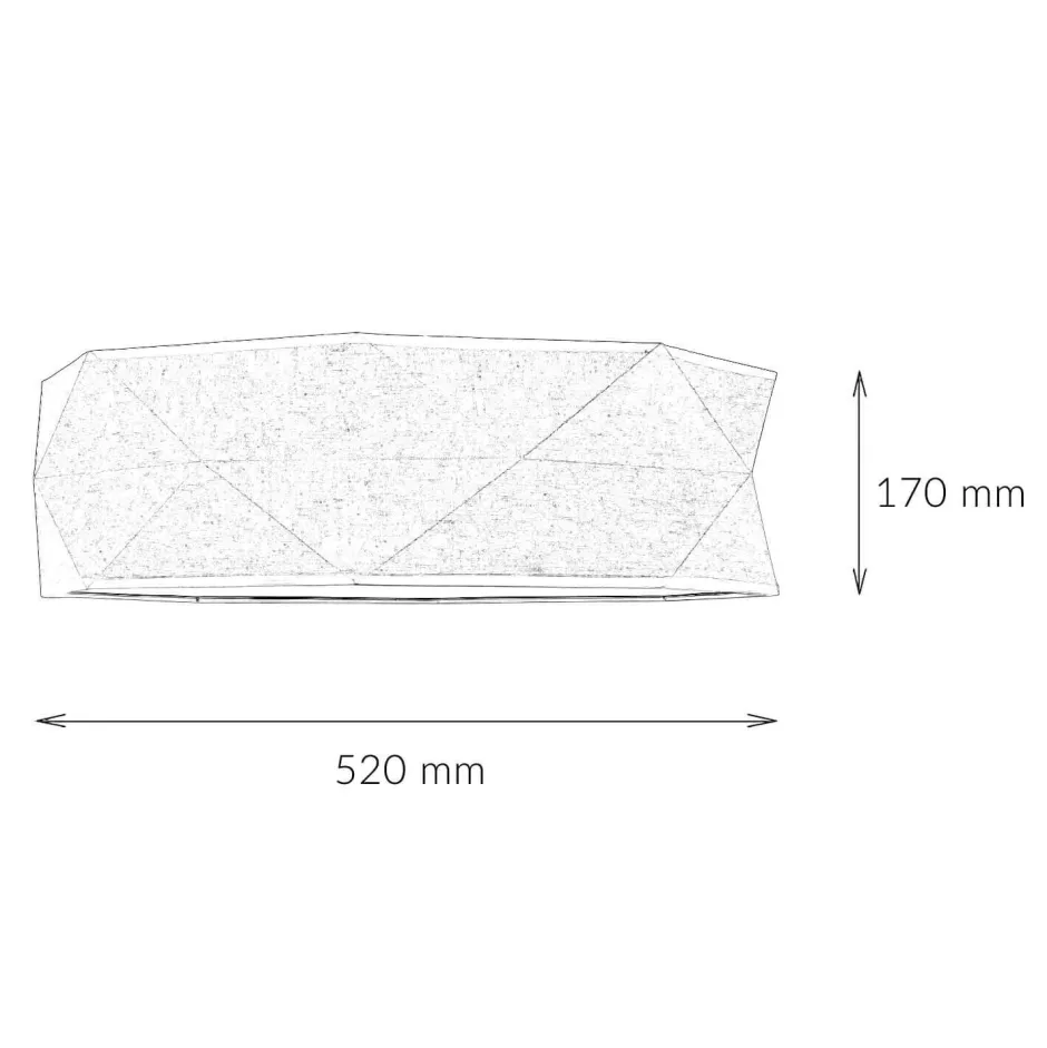 TK Lighting Deckenleuchte Modern Leinen 52 cm breit 4x E27 wohnlich< Moderne Lampen|Wohnzimmerlampen