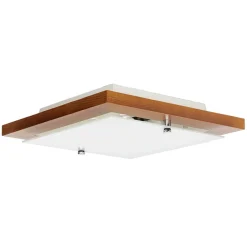 Lamkur Deckenleuchte Modern Wohnzimmer Holz quadratisch< Holzlampen|Moderne Lampen