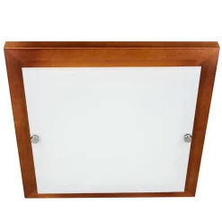 Lamkur Deckenleuchte Modern Wohnzimmer Holz quadratisch< Holzlampen|Moderne Lampen