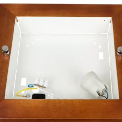 Lamkur Deckenleuchte Modern Wohnzimmer Holz quadratisch< Holzlampen|Moderne Lampen