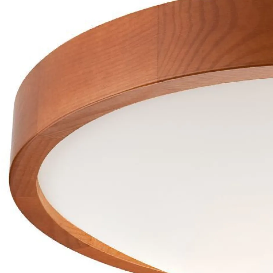 Lamkur Deckenleuchte Modern Wohnzimmer Holz rustikal rund< Deckenleuchten|Flurlampen