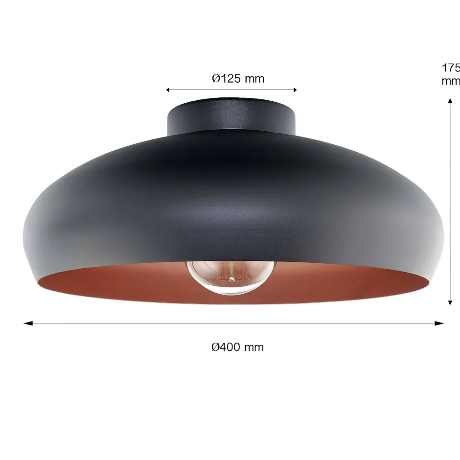 Deckenleuchten|Flurlampen*Eglo Deckenleuchte Mogano Kupfer Ø40cm