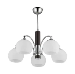 Deckenleuchten|Esszimmer Lampen*Jupiter Deckenleuchte NABO Chrom Braun Weiß Ø58cm Lampe