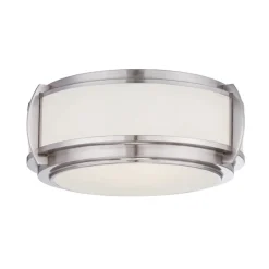 Elstead Deckenleuchte NOELIA Nickel Ø41cm Modern Lampe< Deckenleuchten|Flurlampen