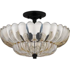 Elstead Deckenleuchte Rauchglas rund Ø 39,5 cm 4x E14< Deckenleuchten|Flurlampen