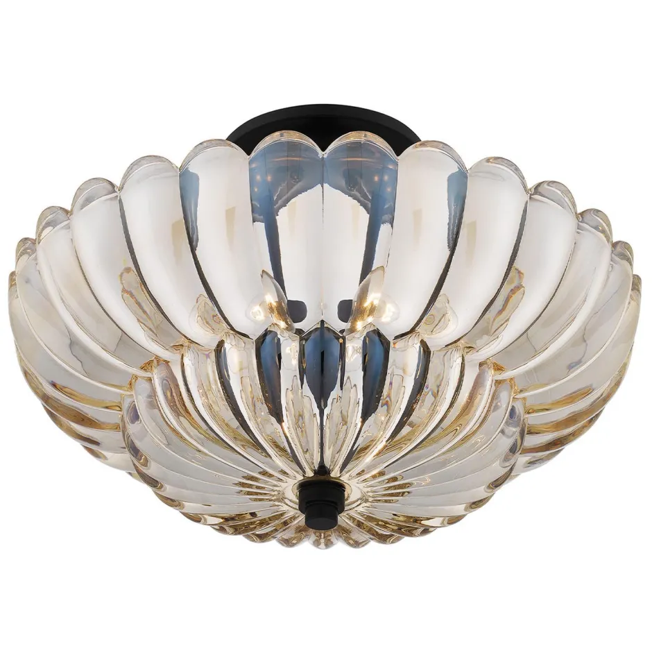 Elstead Deckenleuchte Rauchglas rund Ø 39,5 cm 4x E14< Deckenleuchten|Flurlampen