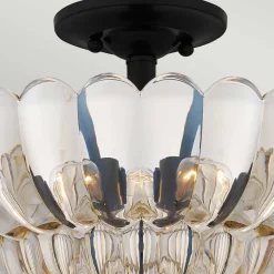 Elstead Deckenleuchte Rauchglas rund Ø 39,5 cm 4x E14< Deckenleuchten|Flurlampen