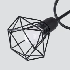 Sollux Deckenleuchte Retro Metall Schwarz 48 cm breit 3-flammig< Deckenleuchten|Flurlampen