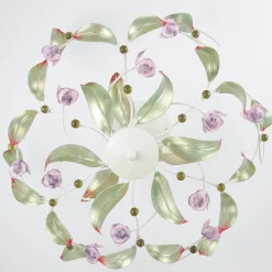 Florale Lampen|Wohnzimmerlampen*Luminex Deckenleuchte ROSE Ø64cm 3-flmg
