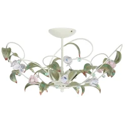 Luminex Deckenleuchte ROSE Ø64cm 5-flmg< Florale Lampen|Wohnzimmerlampen