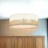 Deckenleuchten|Flurlampen*TK Lighting Deckenleuchte rund Ø 45 cm Boho Style 3x E27 Stoff Jute