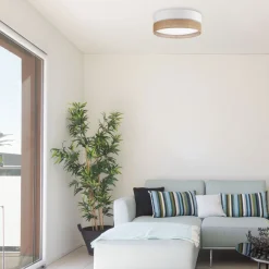 Deckenleuchten|Flurlampen*TK Lighting Deckenleuchte rund Ø 45 cm Boho Style 3x E27 Stoff Jute