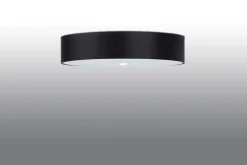 Stofflampen|Moderne Lampen*Sollux Deckenleuchte rund Ø 60 cm blendarm Stoff Glas 5x E27