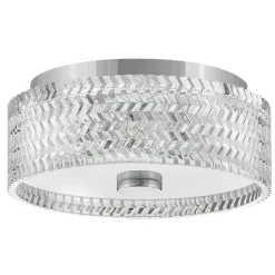 Deckenleuchten|Flurlampen*Elstead Deckenleuchte rund Ø 30,5 cm Chrom E27 Kristall Schirm