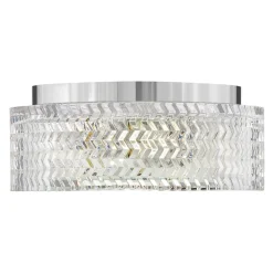 Deckenleuchten|Flurlampen*Elstead Deckenleuchte rund Ø 30,5 cm Chrom E27 Kristall Schirm