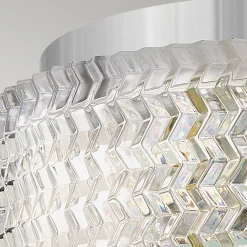 Deckenleuchten|Flurlampen*Elstead Deckenleuchte rund Ø 30,5 cm Chrom E27 Kristall Schirm