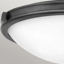 Deckenleuchten|Flurlampen*Elstead Deckenleuchte rund Ø 48,3 cm Schwarz Weiß Metall Glas