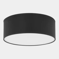 TK Lighting Deckenleuchte rund Ø 45 cm Schwarz blendarm Stoff< Deckenleuchten|Flurlampen