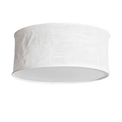 Deckenleuchten|Flurlampen*By Rydéns Deckenleuchte rund Ø 40 cm Weiß E27 Metall Stoff blendarm