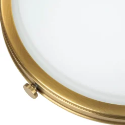 Elstead Deckenleuchte rund blendarm in Messing Weiß Wohnzimmer< Glaslampen|Designerlampen