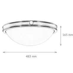 Elstead Deckenleuchte rund blendarm in Messing Weiß Wohnzimmer< Glaslampen|Designerlampen