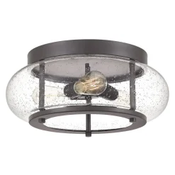 Deckenleuchten|Bürolampen*Elstead Deckenleuchte rund Ø41cm Industrial Glas Metall FELI