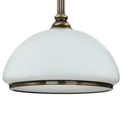 Glaslampen|Jugendstil Lampen*Jupiter Deckenleuchte rund Ø40cm Messing antik Weiß Lampe