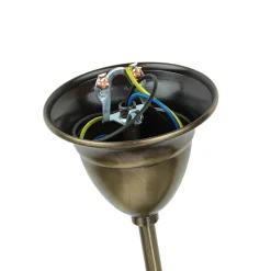 Glaslampen|Jugendstil Lampen*Jupiter Deckenleuchte rund Ø40cm Messing antik Weiß Lampe