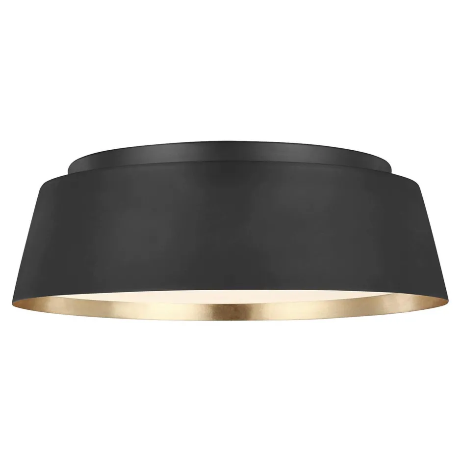 Moderne Lampen|Esszimmer Lampen*Elstead Deckenleuchte rund Ø36,8cm Schwarz Gold 3-flammig E14