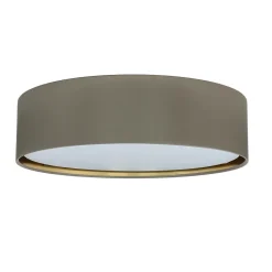 TK Lighting Deckenleuchte rund für 4x E27 Stoff in Beige Gold< Stofflampen|Moderne Lampen
