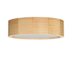 Lamkur Deckenleuchte Rund Holz in Kiefer Wohnzimmer< Holzlampen|Moderne Lampen