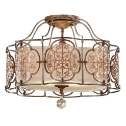 Deckenleuchten|Schlafzimmer Lampen*Elstead Deckenleuchte SAMEA in Bronze Ø44cm Design Lampe