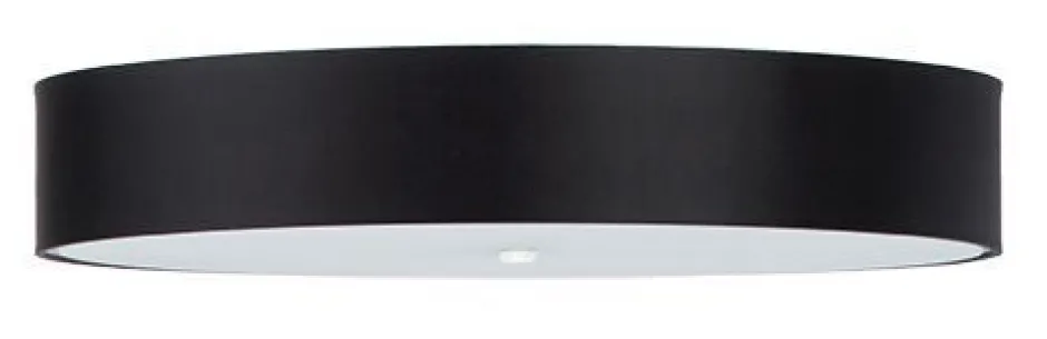 Stofflampen|Moderne Lampen*Sollux Deckenleuchte Schwarz Ø 80 cm rund Stoff Glas 6x E27