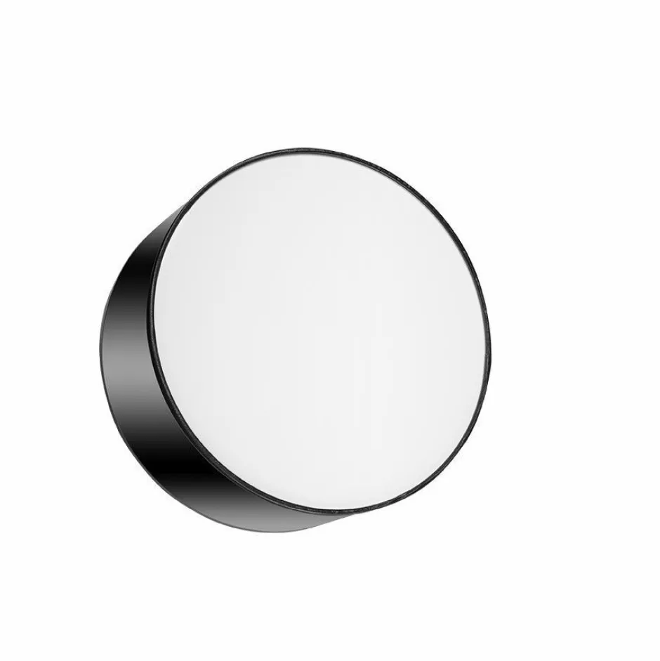 Sollux Deckenleuchte Schwarz Ø 25 cm rund flach E27 ATISS< Deckenleuchten|Flurlampen