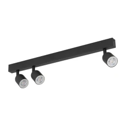 Deckenleuchten|Flurlampen*TK Lighting Deckenleuchte Schwarz 74 cm lang GU10 Metall 3-flammig