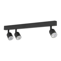 Deckenleuchten|Flurlampen*TK Lighting Deckenleuchte Schwarz 74 cm lang GU10 Metall 3-flammig