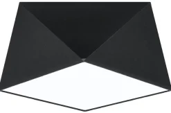 Wohnzimmerlampen|Moderne Lampen*Sollux Deckenleuchte Schwarz B:30cm geometrisch E27