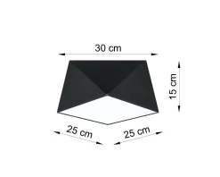 Wohnzimmerlampen|Moderne Lampen*Sollux Deckenleuchte Schwarz B:30cm geometrisch E27