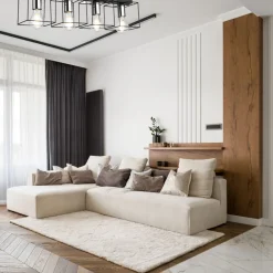 Deckenleuchten|Flurlampen*Lamkur Deckenleuchte Schwarz Chrom Metall 61 cm lang 4-flammig E27