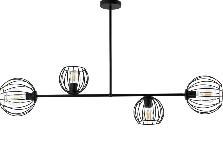 Sigma Deckenleuchte Schwarz E27 Metall Retro Design< Deckenleuchten|Kugellampen