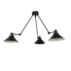 Nowodvorski Deckenleuchte Schwarz 3-flmg 61-152cm SIMONA Lampe< Industrie Lampen|Wohnzimmerlampen