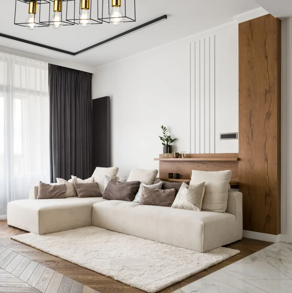 Lamkur Deckenleuchte Schwarz Gold 61 cm lang Metall 4-flammig E27< Deckenleuchten|Flurlampen