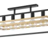 Deckenleuchten|Moderne Lampen*Sigma Deckenleuchte Schwarz Gold L:76 cm 5-flammig E27