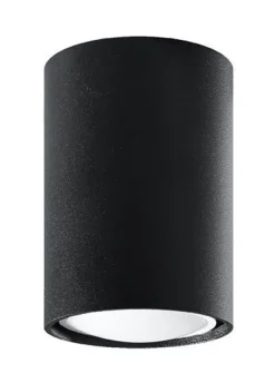 Küchenlampen|Moderne Lampen*Sollux Deckenleuchte Schwarz klein Ø 6 cm Metall GU10 Aufputz