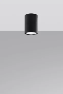 Küchenlampen|Moderne Lampen*Sollux Deckenleuchte Schwarz klein Ø 6 cm Metall GU10 Aufputz